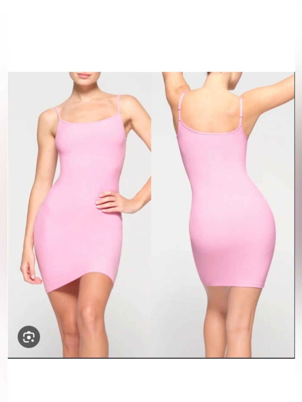 SKIMS Soft Lounge Rib Mini Slipdress cotton candy pink